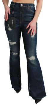 Dolce & Gabbana Blue Denim Cotton Stretch Flared Jeans -   -  Dolce & Gabbana.